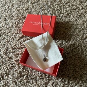 James Avery Silver Heart Necklace with 17” chain